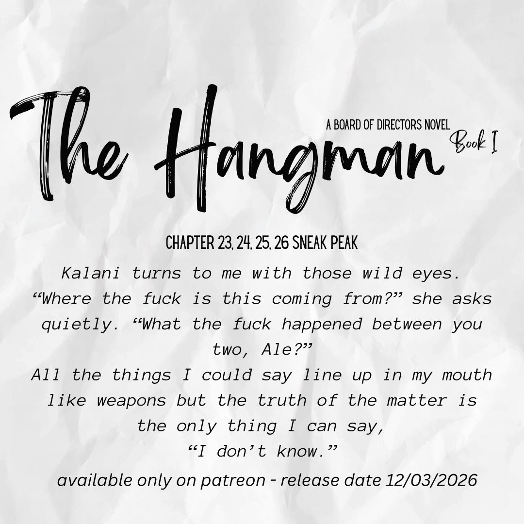 jaedynwrites's tweet photo. Four chapter update coming to Patreon this week 👀

If you’re looking for a free version, you can find this on Wattpad where I will be doing double chapter updates for the month of March!

#wattpad #author #darkromancereads #patreon #booktok https://t.co/RV6l40458q