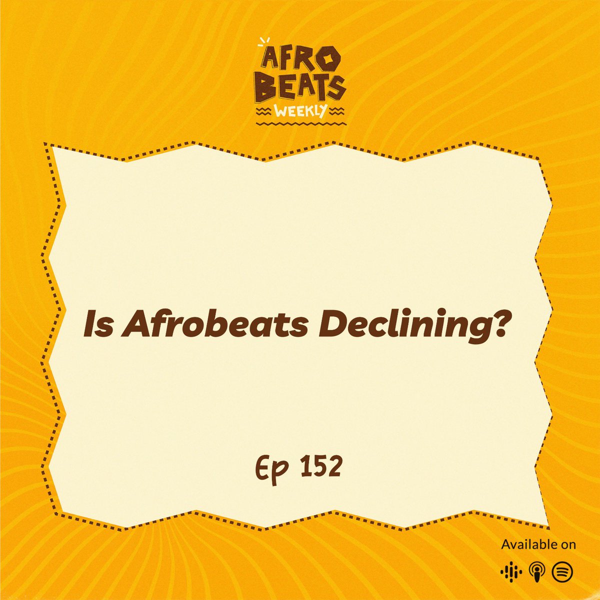 On this week’s episode of Afrobeats Weekly, <a href="/whoistunde/">Olatunde</a> and his co-host, <a href="/ShoWontStop/">Sho</a> , discuss the Afrobeats In Decline trending topic, Lloyiso’s Never Thought I Could album. They also review songs from New Music Friday.

push.fm/fl/afrobeatswe…
