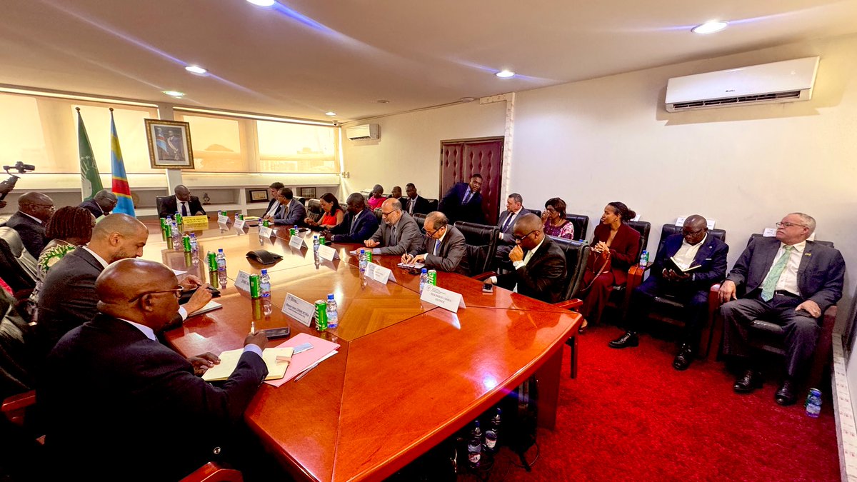 WalbruRDC's tweet photo. 🌍 Francophonie en RDC

Le Groupe des ambassadeurs francophones (GAF) a rencontré le Ministre délégué chargé de la Francophonie, S.E Crispin Mbadu Phanzu, pour présenter les activités du Mois de la Francophonie :
🎨 Concours de BD
🎤 Concours de Slam
✍️ Grande Dictée francophone https://t.co/zIclfeh8E8