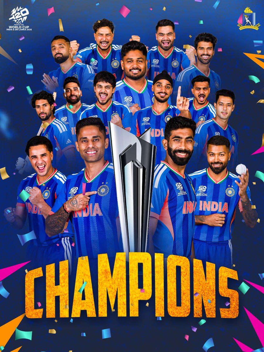 IamMak_7's tweet photo. This is not a victory,this is the trust of 1.48 billion Indians.This victory is a symbol of the unity of the Indian cricket team.#TeamIndia clinch a record 3️⃣rd ICC Men's #T20WorldCup title🏆Winning is not our game, it's in our blood
Take. A.Bow 🫡
#MenInBlue | #Final | #INDvNZ https://t.co/4IjzqE2KmF