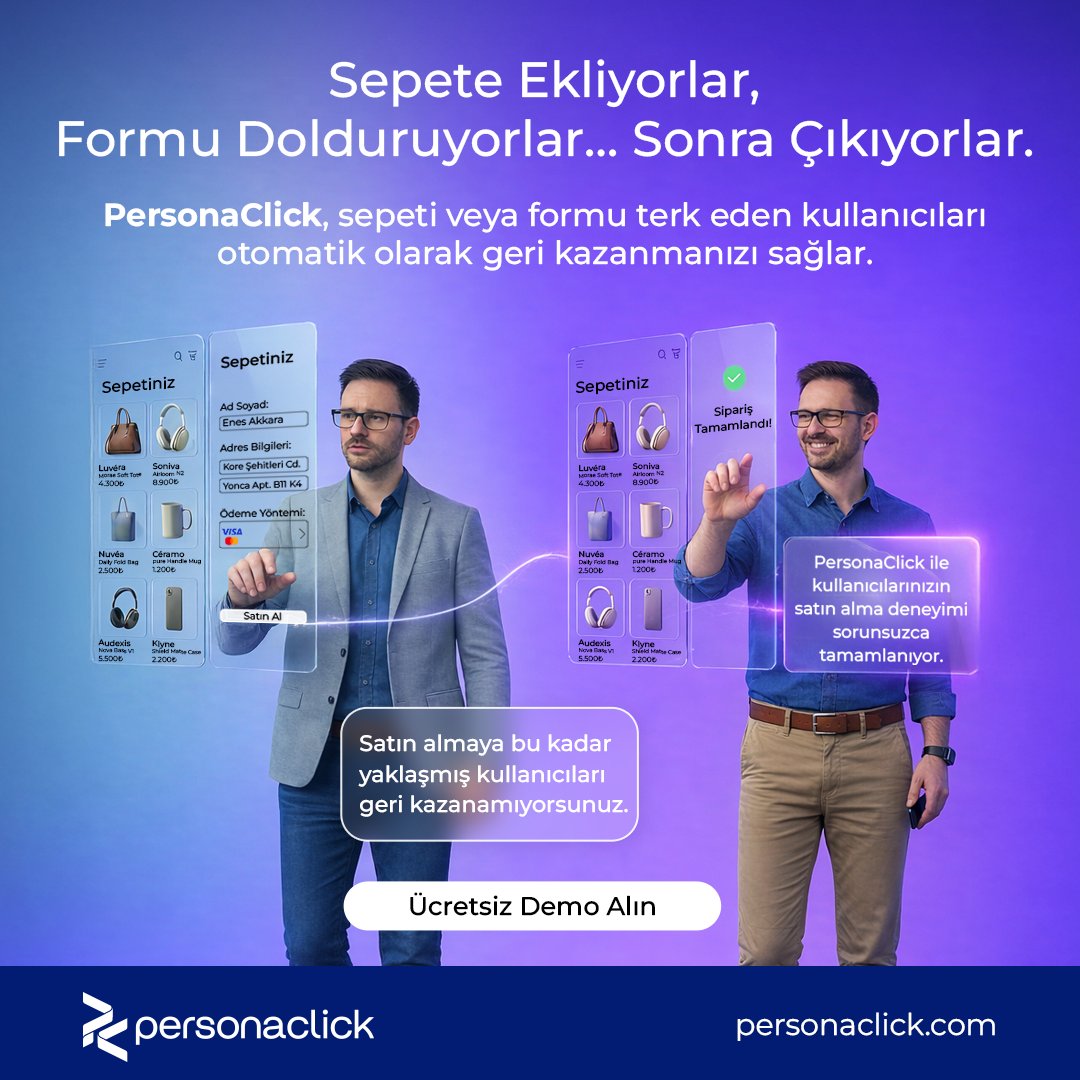 personaclick's tweet image. 🎯 PersonaClick, sepet terk eden kullanıcıları davranışlarına göre segmentler, otomatik akışlarla onlara ulaşır, geri getirir.
👉 Kayıpları kazanca çevirmek için demo talep edin: personaclick.com/tr/pazarlama-o…

#Otomasyon #PersonaClick 🫆