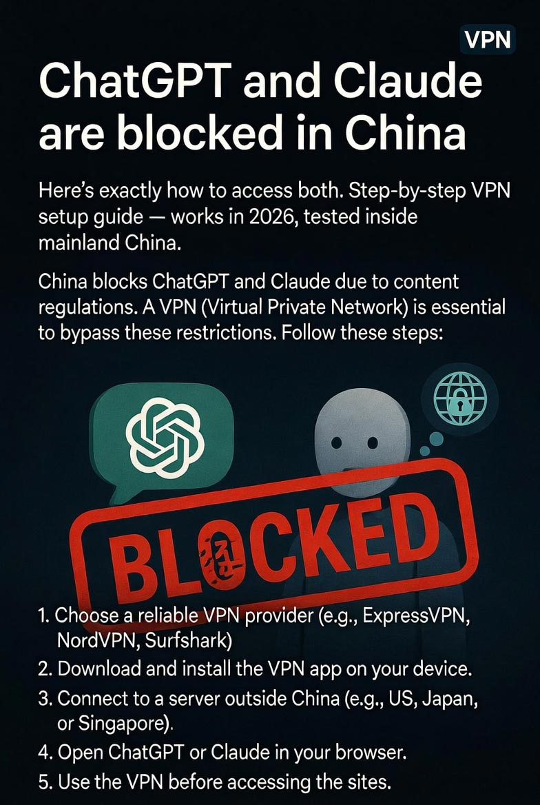 ChatGPT and Claude are blocked in China.
But millions of people access them every day. Here's the complete 2026 guide to doing it safely, quickly, and reliably.
Full step-by-step guide:
deepcoreai.blogspot.com/2026/03/how-to…