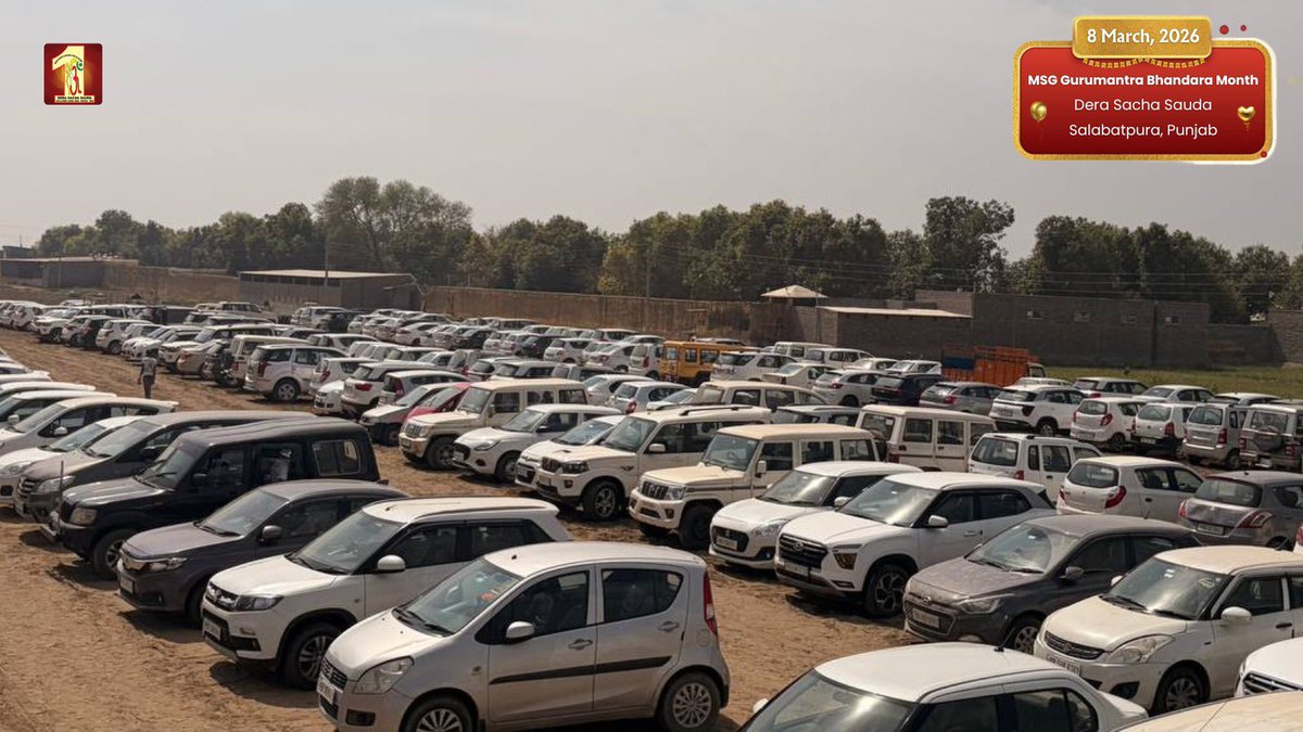 The sacred MSG Gurumantra Bhandara Month was celebrated with immense devotion yesterday at MSG Dera Sacha Sauda and Manavta Bhalai Kendra and Shah Satnam Ji Ruhani Dham, Salabatpura.

Lakhs of devotees immersed themselves in divine bliss as spiritual bhajans filled the peaceful