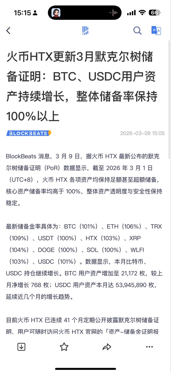 看样子火币要重回巅峰了
以下数据说明什么
1，对用户来说，钱绝对安全不会取不出来
2，透明可查不是黑箱
3，用户信任暴涨，资金持续流入

一句话总结：火币HTX家底厚、不挪用、敢公开，用户资产绝对安全，平台越做越大，HTX也更稳更强