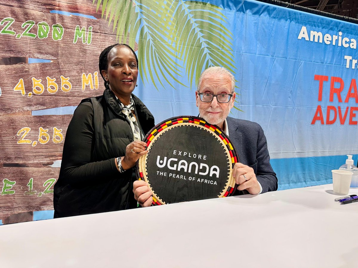 TourismBoardUg's tweet photo. Over 3 days at the Travel and Adventure Show in Los Angeles, we joined the Uganda Embassy in Washington DC and several Ugandan tour operators to showcase the beauty and diversity of Destination Uganda.

The Uganda stand attracted strong interest from travel advisors, media, influencers and travellers keen to learn more about gorilla trekking, wildlife safaris and Uganda’s rich cultural experiences.

We also had the opportunity to meet Phil Rosenthal (Netflix’s Somebody Feed Phil) to pitch Uganda as a potential filming destination, and Peter Greenberg, producer of the Hidden Uganda documentary, where we discussed the possibility of a screening in Washington DC to further spotlight destination Uganda.

#ExploreUganda