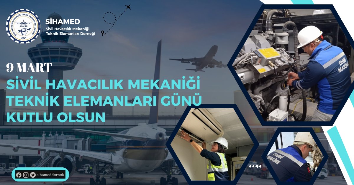 Sürdürülebilir ve güvenli seyrüsefer hizmetleri için; Havalimanlarında, her koşulda, 7/24 güç ve iklimlendirme sistemlerinin bakım onarımlarını gerçekleştiren meslektaşlarımızın "9 Mart Sivil Havacılık Mekaniği Teknik Elemanları Günü" kutlu olsun. 

#Sihamed