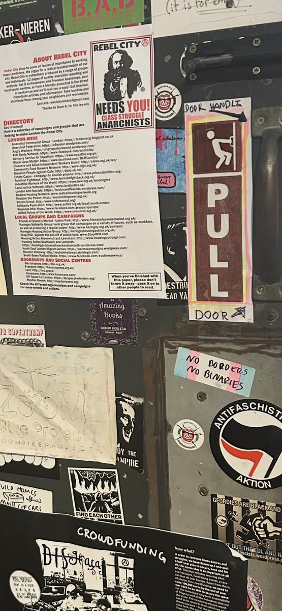‼️In London, often buried within highly dense immigrant areas, you will find leftist strongholds like this one I found tucked away in a side street in Brick Lane.

Radical Left literature lines the shelves here and covers topics such as open borders, trans ideology, anarchism and