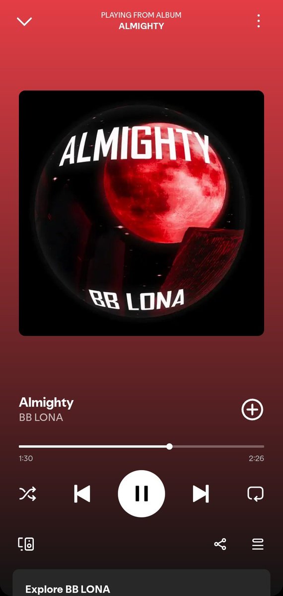 bayonecban_rom's tweet image. 🚨@BADBOYLONA   Almighty OUT NOW 
2k for 50 people 
To win drop drop a screenshot listening to #almighty and your account number 
Crediting only Streams Above 35 seconds also add to playlist and save 

👉🏻👉🏻open.spotify.com/album/1w3Zac6v…