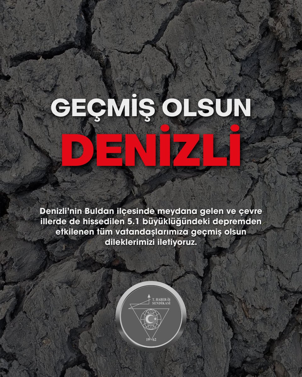 Denizli’nin Buldan ilçesinde meydana gelen ve çevre illerde de hissedilen 5.1 büyüklüğündeki depremden etkilenen tüm vatandaşlarımıza geçmiş olsun dileklerimizi iletiyoruz.
