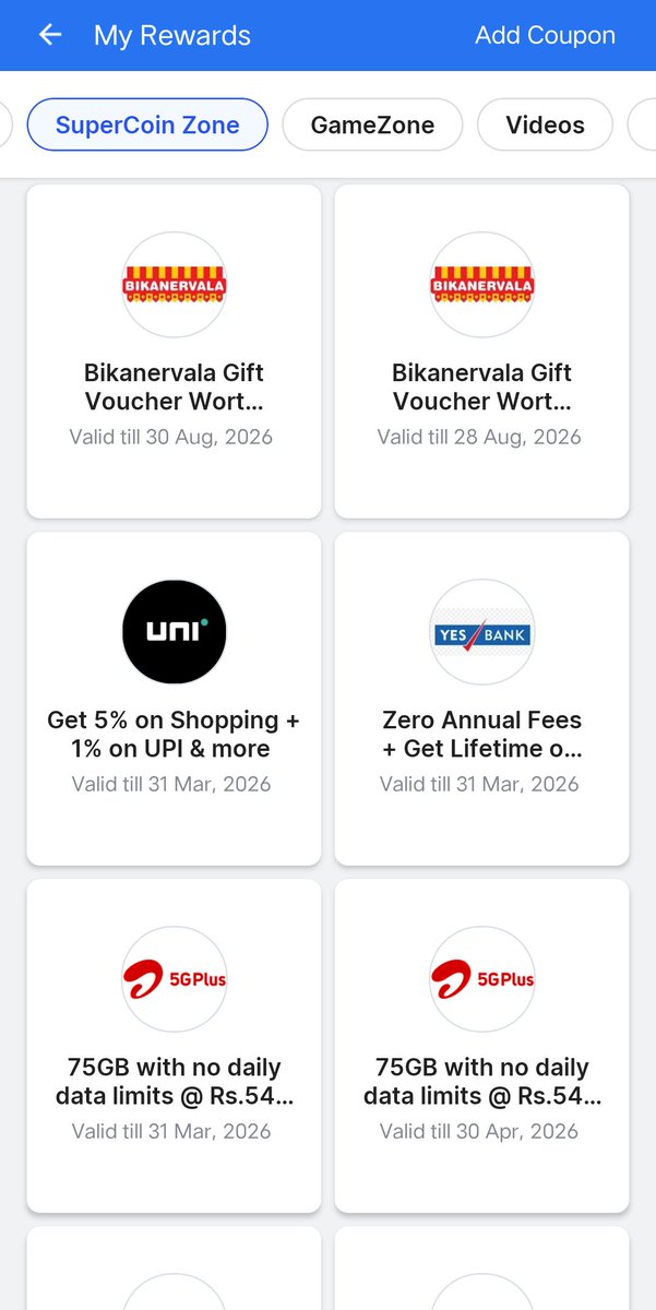 Shadishudaa's tweet photo. @flipkartsupport 
I have redeemed supercoins for behrouz biryani gift voucher. The transaction was successful but the gift card is not reflecting in my account. https://t.co/PXACspwjQA