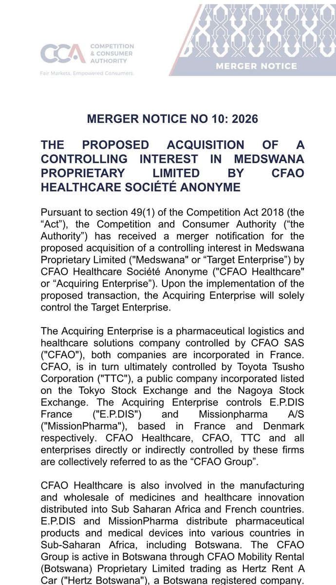 Competition & Consumer Authority Botswana tweet media