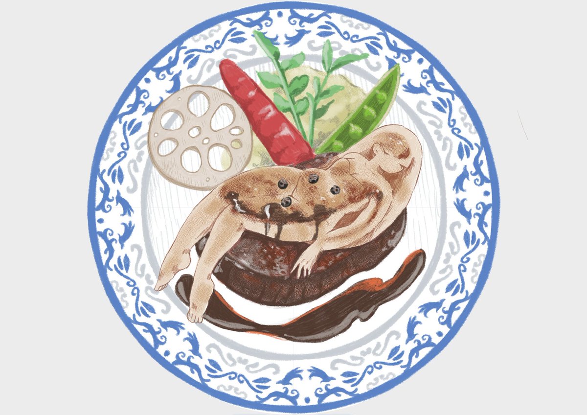 「4月の2人展に食用妖精のキャンバスプリントを出すことにしました。 丸いキャンバス」|萩原ぎんいろ【ぎんいろ堂】のイラスト