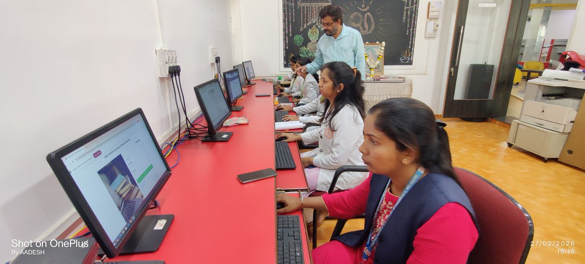 mmpharmacybgm's tweet image. On 27th February 2026, computer skill development programme was conducted in Maratha Mandal’s College of Pharmacy, Belagavi for post graduate students.

📞: +91 8088304085
🌐: mmpharmabgm05.in

#ComputerSkills #DigitalLearning #Helinet #RGUHS #ResearchSkills