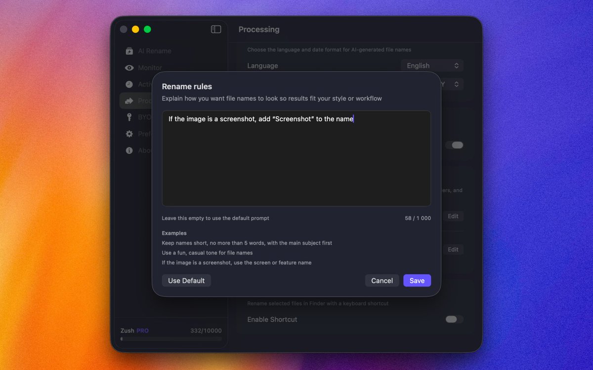 Zush: AI File Renamer tweet media