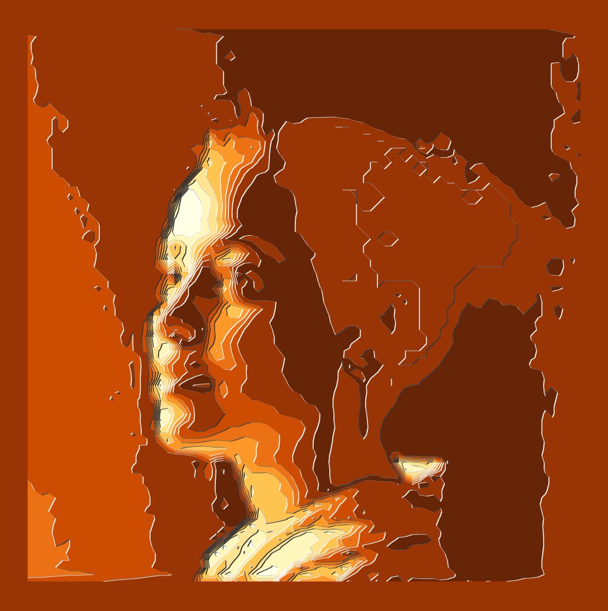 Happy (belated) International Women's Day! 🌟 

A random #ethiopia|n women image processed via #metrR for data-driven distortion, visualized in #ggplot2 as layered contours #InternationalWomensDay  #DataArt #IWD2026 #rstats (ps: code is in the alt code)