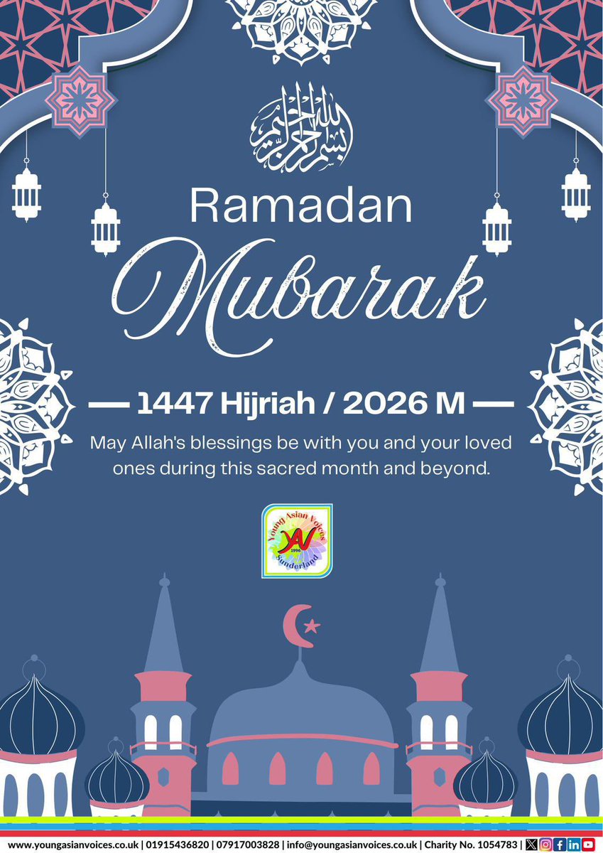 YAV_Sunderland's tweet photo. 🌙✨Ramadan Mubarak 🌙✨
 Wishing everyone peace, blessings, and happiness this holy month. May your prayers be answered and hearts be full. 💫🙏 
Thank you all for your continued support to @yavsunderland 🤗🌟 Greatly Appreciated🙏🏽

🌙✨God Bless you All🌙 

@SunderlandUK https://t.co/vjfsu3dIGb
