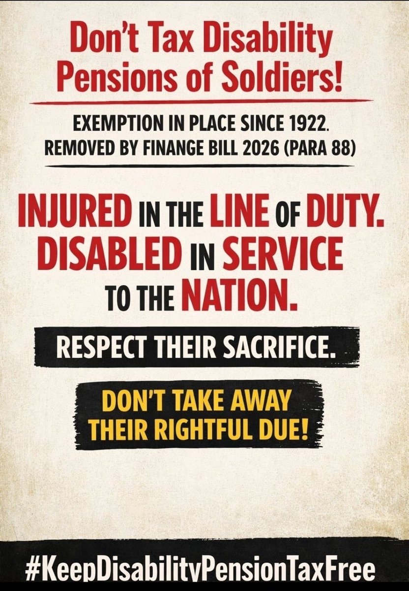 <a href="/dpradhanbjp/">Dharmendra Pradhan</a> <a href="/narendramodi/">Narendra Modi</a> #KeepDisabilityPensionTaxFree Honourable Shri Dharmendra Pradhan Ji,
How is it that a draconian proposal to tax disability pension of soldiers has skipped the attention of our PM. Please sensitise him about it.