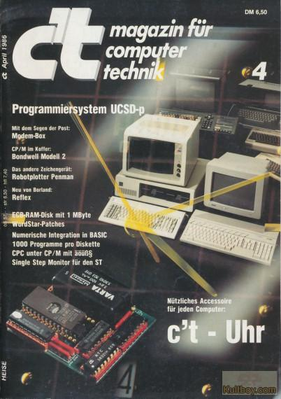 Retrojournal_de's tweet photo. c’t – Magazin für Computertechnik (April 1986) 💾
Themen u. a.:
📡 Modem-Box mit Segen der Post
💻 UCSD-p Programmiersystem
📀 1 MB RAM-Disk
🖨️ Robotplotter „Penman“
Und als praktisches Gadget: die c’t-Uhr für den Computer.
Preis damals: 6,50 DM.
#ctMagazin #80sComputing #Heise https://t.co/zx5My30NVU