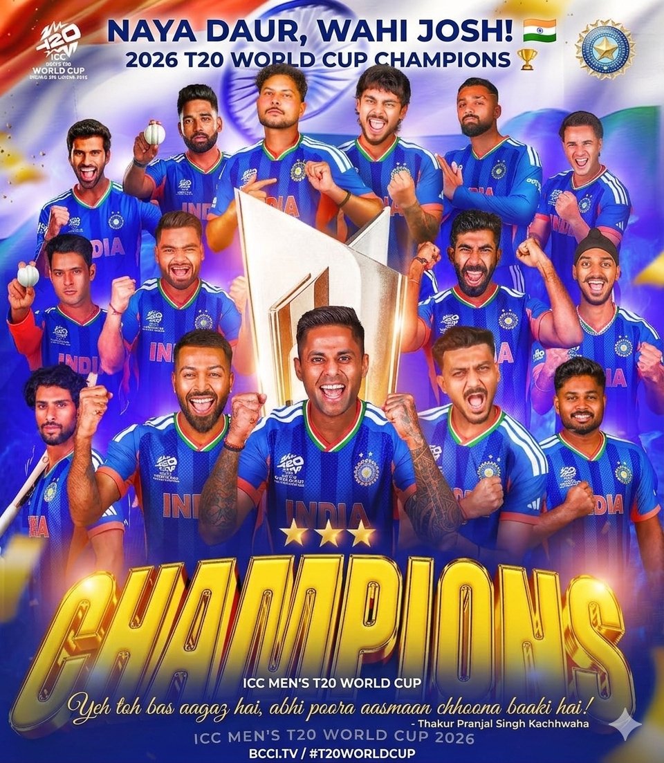 pranjal1302's tweet photo. #TeamIndia #T20WorldCup #MenInBlue #Final #champion 🇮🇳 https://t.co/THzjyM29la