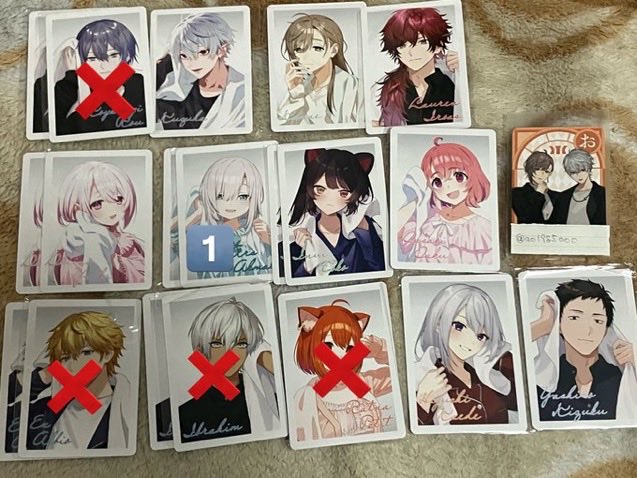 ao1985000's tweet photo. 【譲渡】にじさんじ 🌈🕒　つむまる 

譲→🔫 🎲 🗝💸 👻 📕 🎋 🍹🍁 🖥️  

求→〜定価+送料
マスコット+カードセットでのお譲り

2、３段目のみの場合値下げ可能、お気軽にお声がけ下さい
1段目は2、3段目から同数以上含む方優先
なるべくお譲り先を見つけたい為返事にお時間いただきます https://t.co/uB2BEGZ35H