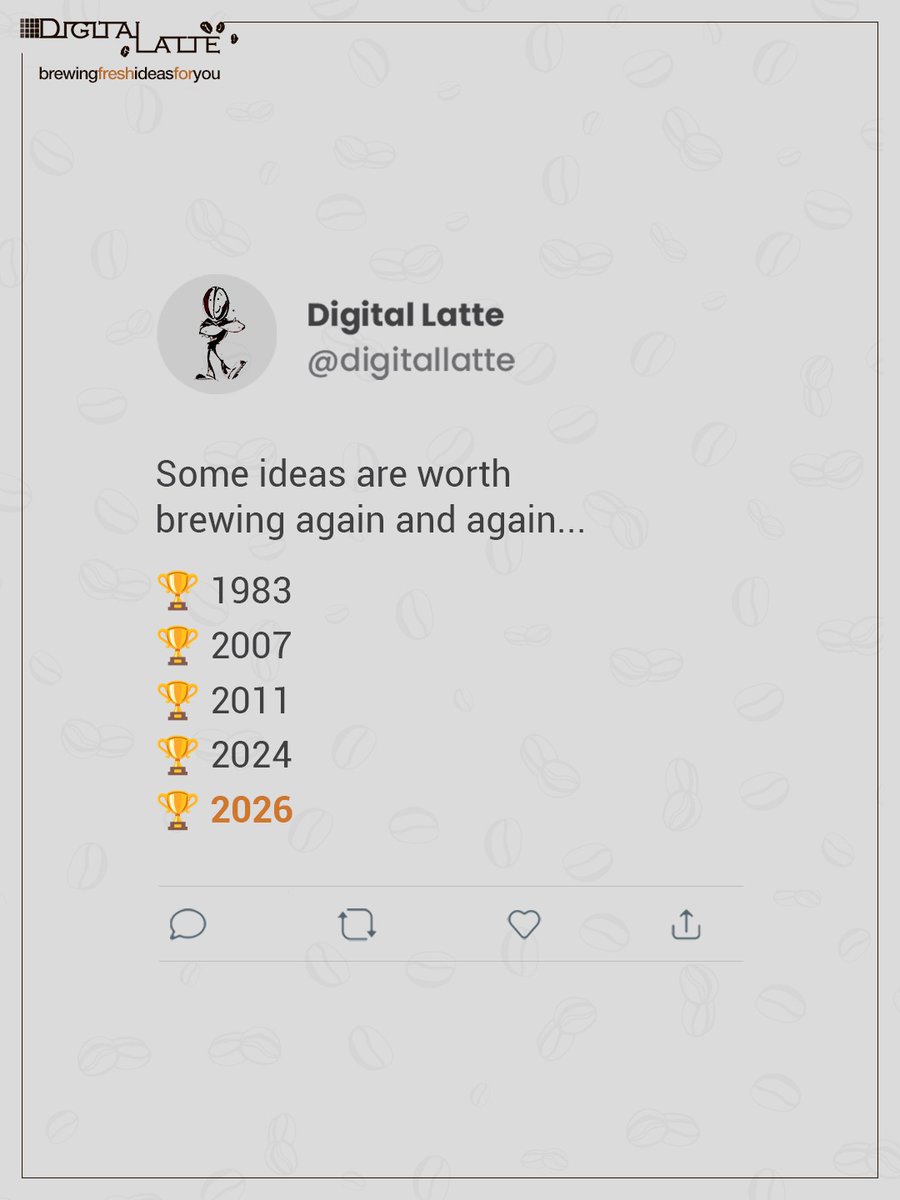DigitalLatte's tweet photo. This morning hit different.

History doesn't repeat itself. Champions do. 🏆🇮🇳

#TeamIndia #t20worldcup2026 #t20champions https://t.co/QKrBmGCBi5