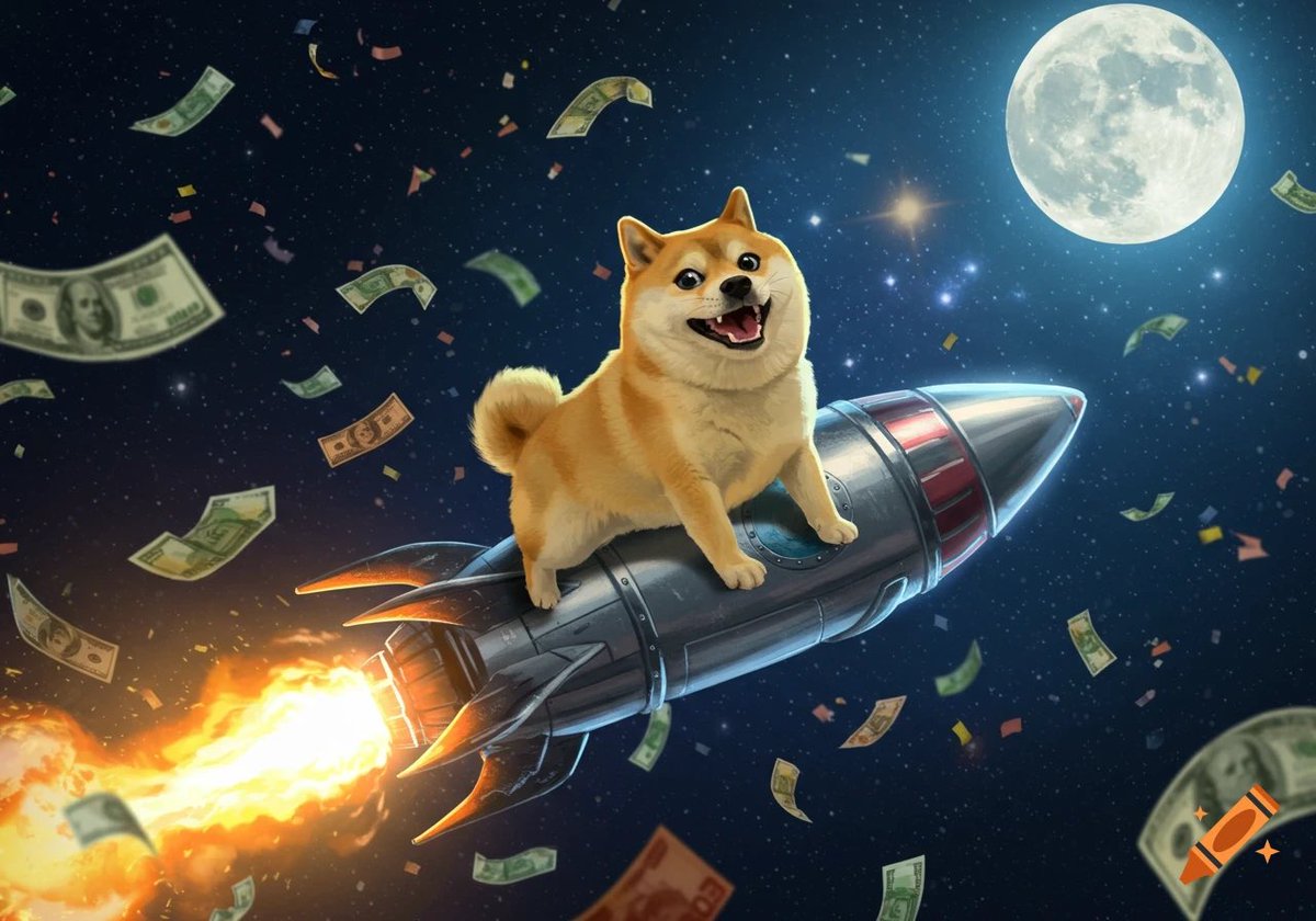 bvbygrr's tweet photo. “DOGE at ~$0.09 today. Still dipping? Nah, just breathing. Remember 2021? Moon was coming. Same energy now—low key, high wow. Who’s holding? 🚀🐕 #Dogecoin #MuchWow” https://t.co/Pa2iFLxTM6