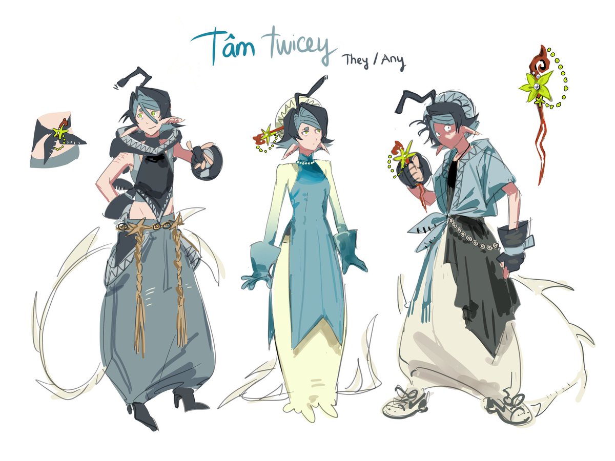 Heistuan's tweet image. Theyre cute! #CLM #CagedLittleMind #oc 
modernization vietnam traditional clothes cuz i found its cool