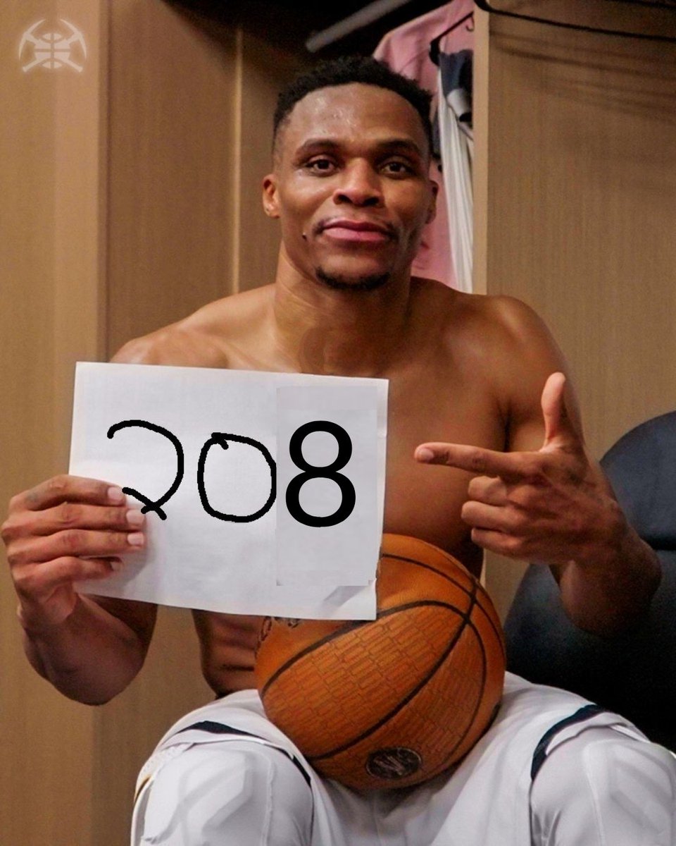 RUSSELL WESTBROOK NOW HAS 208 CAREER TRIPLE DOUBLES