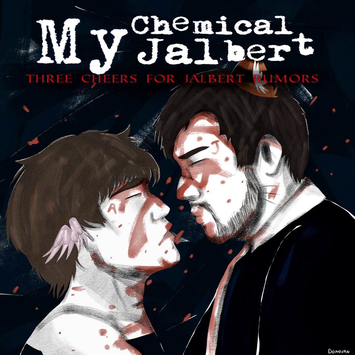 donovanssstuff's tweet image. Jalbert as My Chemical Romance’s THREE CHEERS FOR SWEET REVENGE ALBUM!!! With + without text (I LOVE THIS ONE!!) 
.
#mcrtwt #jalbertwt #jalbert #flamtwt #flamingo #albertsstuff #jayingee #mcr #mychemicalromance #fanart #bl #yaoi