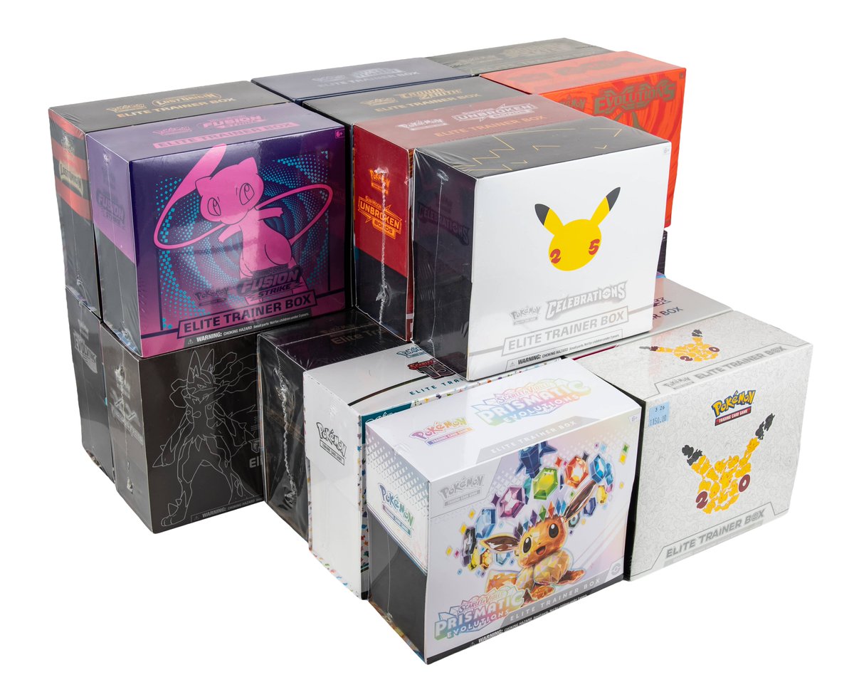 Final Sale Price on this 2013-2025 Pokemon Factory-Sealed Elite Trainer  Boxes Collection (80 Boxes): $97,600 Email Sell@Goldin.com to consign your Pokmon  Boxes to one of our upcoming Auctions!