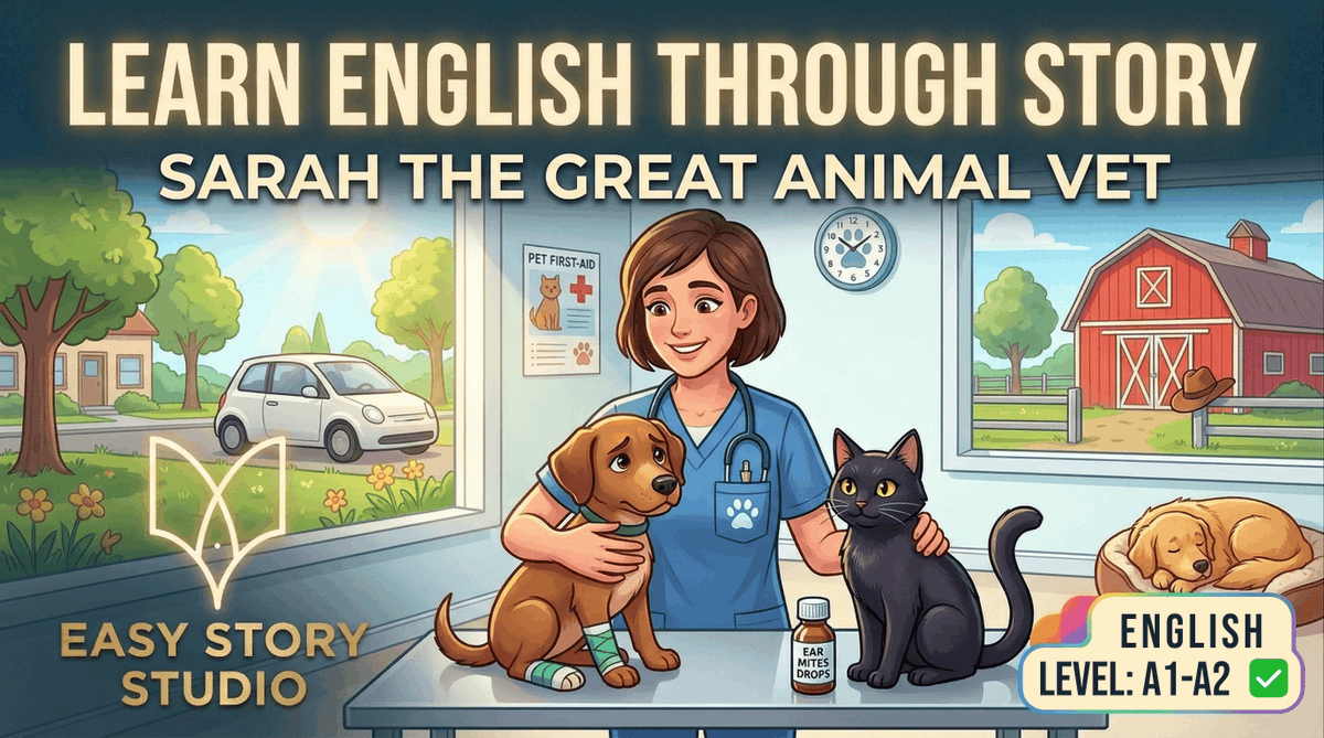 easystorystudio's tweet photo. Do you want to improve your English reading and listening skills? 🐾 Join Dr. Sarah on a busy day at her animal clinic! 🐶🐱

A perfect A1-A2 graded reader story for beginners. Watch the full video on Easy Story Studio now! 👇

https://t.co/tol0V8dveX

#LearnEnglish https://t.co/aEapJ1ZvFN