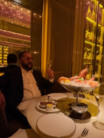 Talkin shit drinking 2015 Dom P. Happy Birthday to Me.