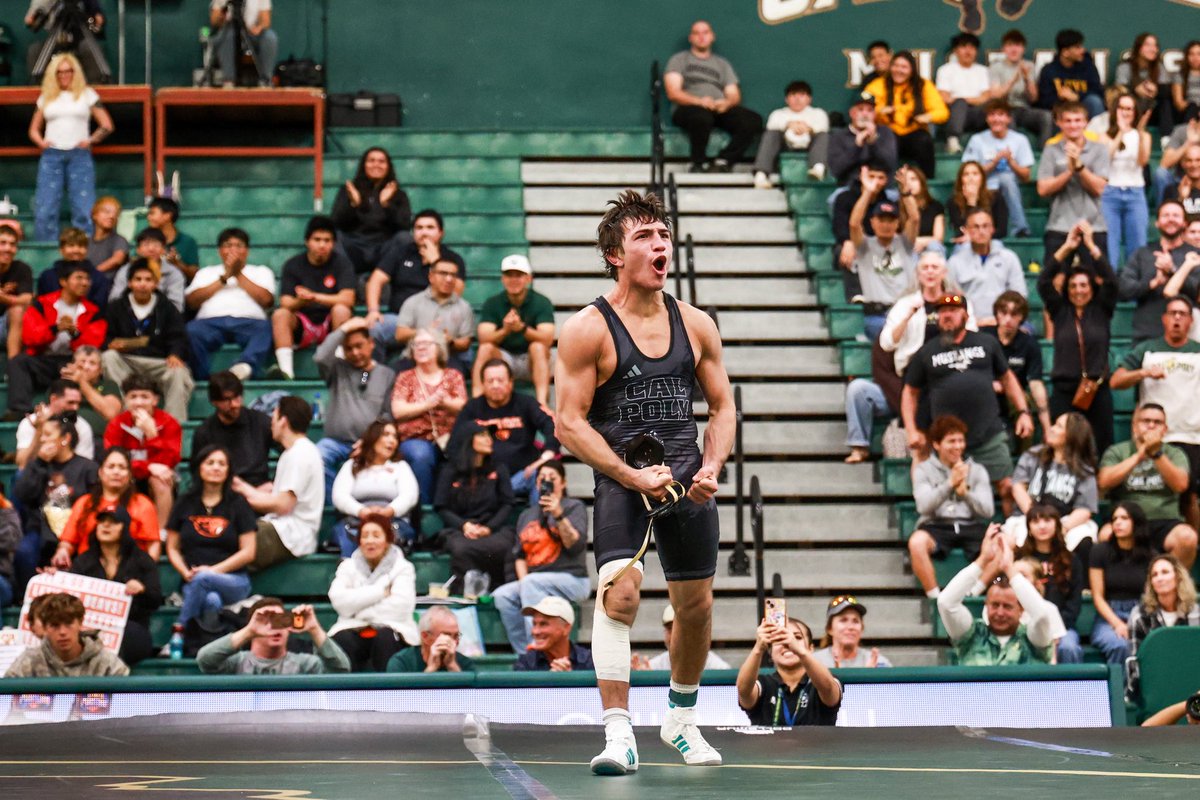 CalPolyWrestle's tweet photo. Pac-12s + Mott 🟰 𝙀𝙇𝙀𝘾𝙏𝙍𝙄𝘾 ⚡️

What an unreal day it was hosting the Pac-12 Championships for the first time in over two decades 👊 Thank you to all of our fans, alumni and supporters for showing up and helping us put an incredible event!!

#RideHigh🐎 | #HorsePower https://t.co/bhkcbwWgiR