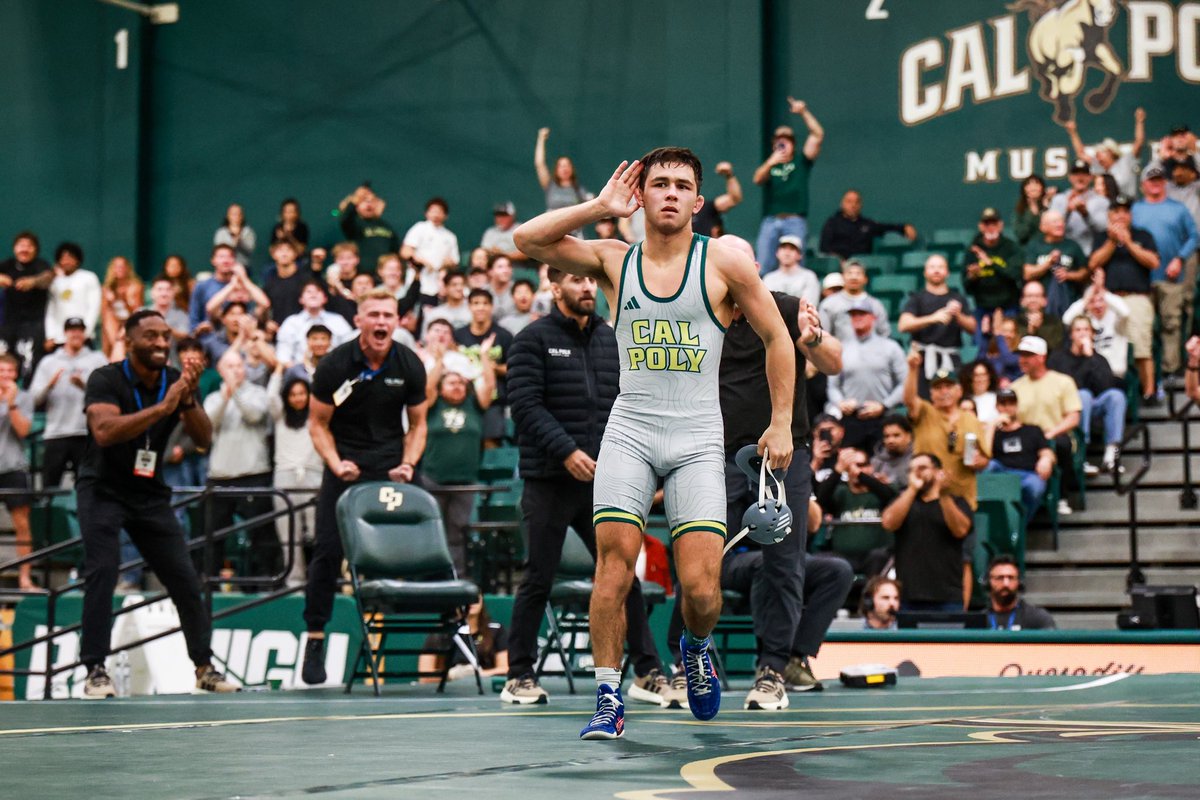 CalPolyWrestle's tweet photo. Pac-12s + Mott 🟰 𝙀𝙇𝙀𝘾𝙏𝙍𝙄𝘾 ⚡️

What an unreal day it was hosting the Pac-12 Championships for the first time in over two decades 👊 Thank you to all of our fans, alumni and supporters for showing up and helping us put an incredible event!!

#RideHigh🐎 | #HorsePower https://t.co/bhkcbwWgiR