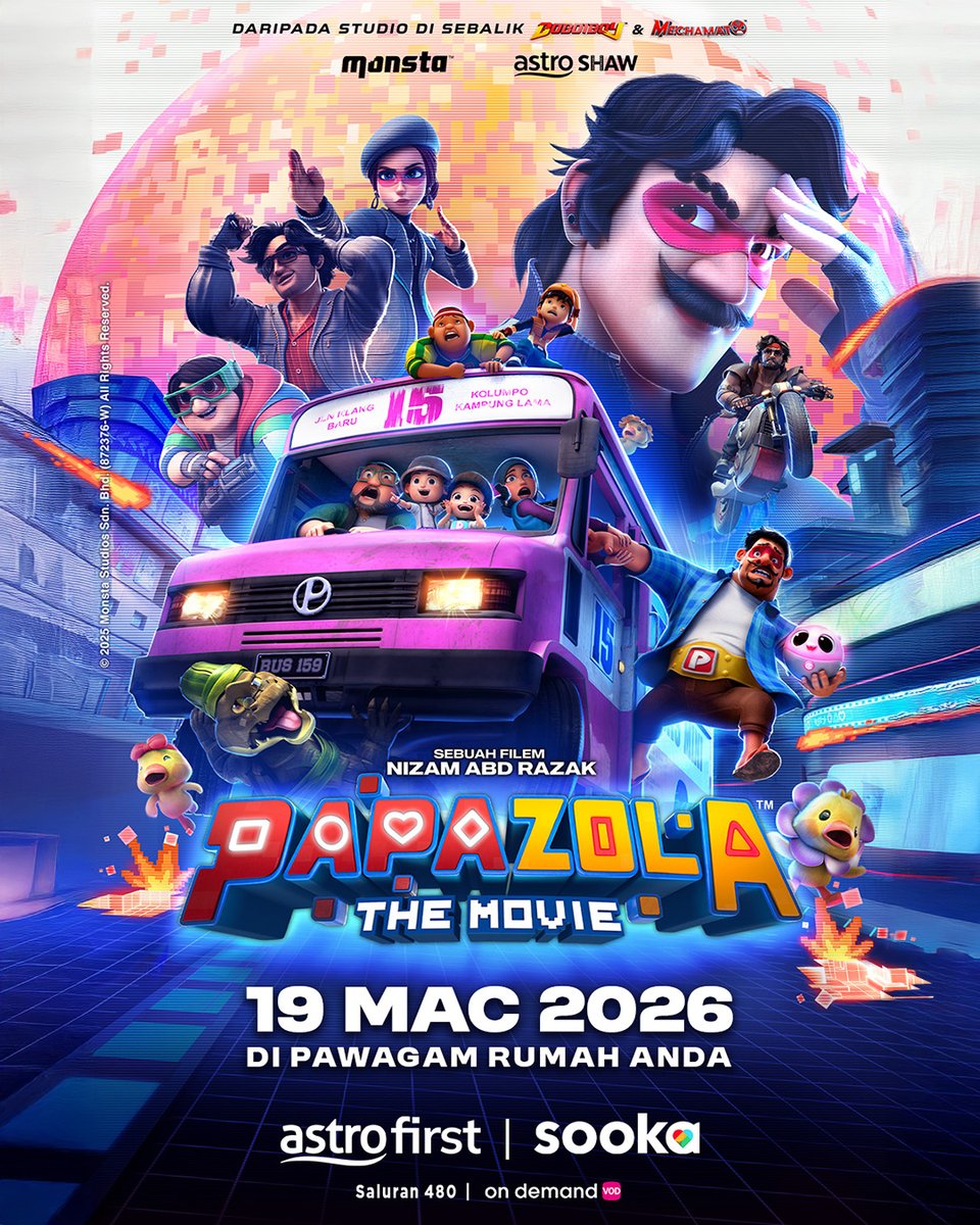 BoBoiBoy's tweet photo. Ada yang tunggu Cikgu Papa ke?
#PapaZolaTheMovie
#Monsta
#AstroShaw
#AstroFirst https://t.co/Ms6VrYqEzW