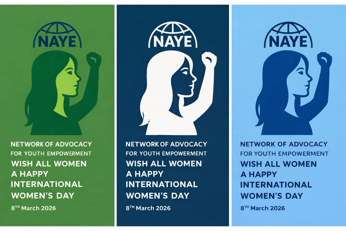 NetworkOf89569's tweet photo. Commitment Statement for International Women’s Day – 8th March 2026
Network of Advocacy for Youth Empowerment (NAYE)
On the occasion of International Women’s Day, 8th March 2026,  (NAYE) proudly celebrates the strength, resilience, of all women.
@AUEUYouthLab 
@aueuyouthvoices https://t.co/diwktM6t0U