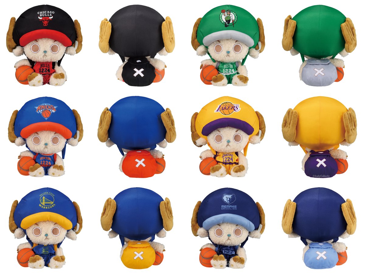 Official close up shots of the One Piece x NBA CHOPPER's Plushies