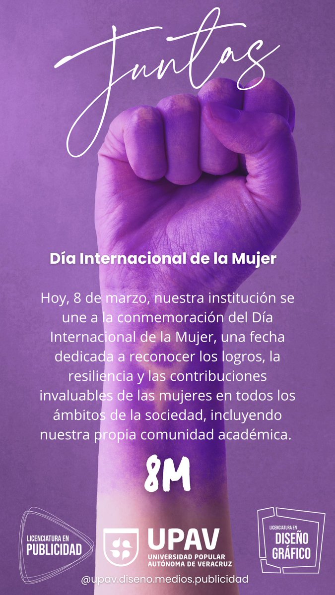 upav's tweet photo. #DiaInternacionalDeLaMujer ❤️#MujeresUPAV #SomosUPAV https://t.co/xPXJjEoInO