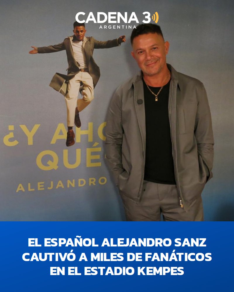 Fue en el marco de su gira “¿Y ahora qué?”. El recital no se suspendió por el mal clima y el madrileño encantó al público con su romanticismo. Cobertura especial de Cadena 3.  mrf.lu/dtZ7