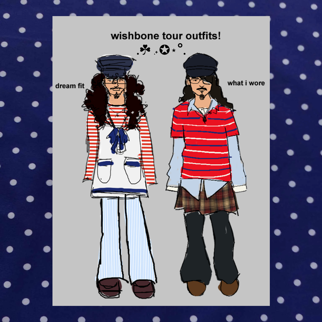 kookyslackz's tweet photo. dream concert fit vs what i actually wore to the wishbone world tour! https://t.co/1VAPQYEBfL