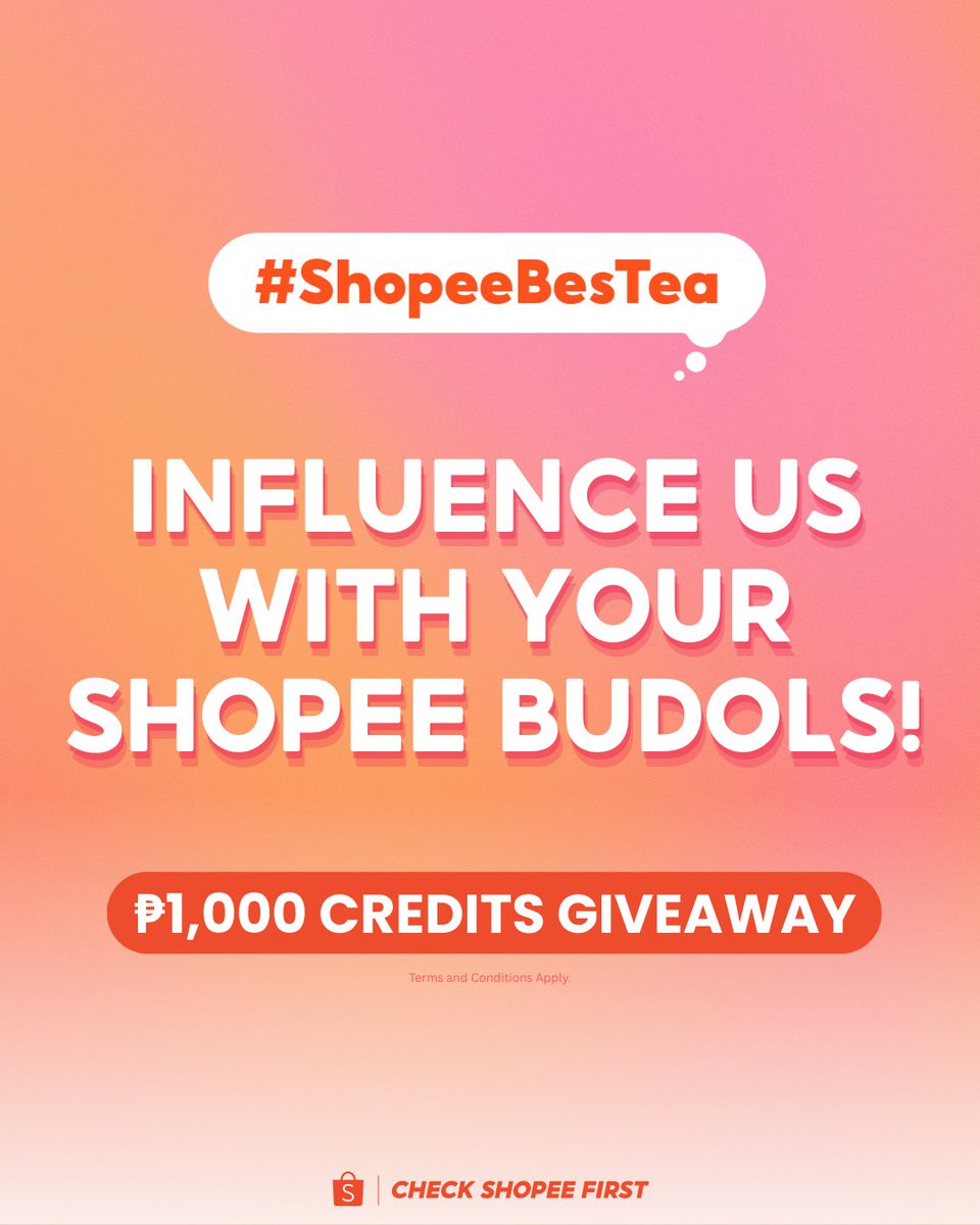 🎀 ₱1,000 SHOPEEPAY GIVEAWAY 🎀

Help all your Girlies out, #ShopeeBesTEAs 🧡 COMMENT your holy grail items dahil walang gatekeeping dito! 🥰

To celebrate International Women's Month, may ₱1,000 via ShopeePay kami for all your kikay essentials!