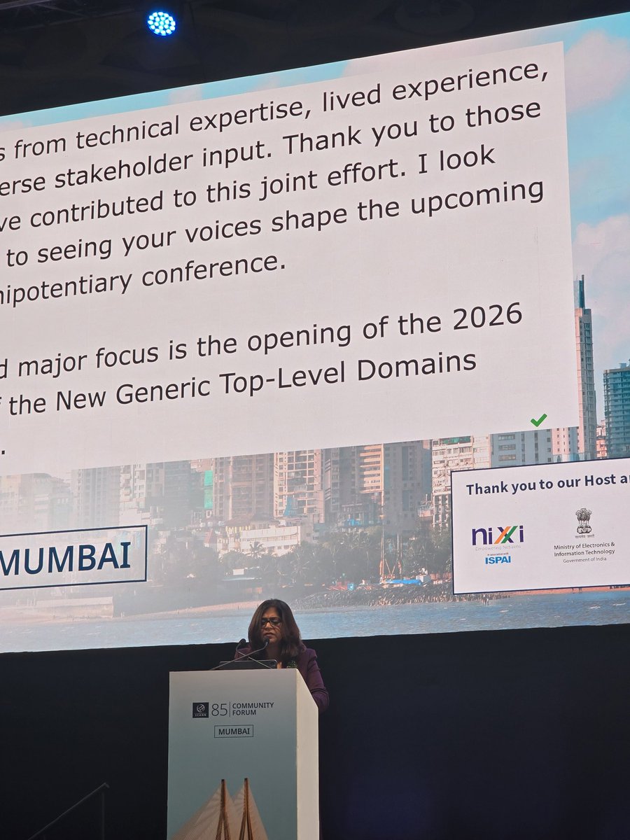 nitinwalia's tweet image. Great opening of @ICANN85 at Jio World Convention Centre with inspiring remarks by Tripti Sinha @ICANN
Boqrd chair. ICANN keeps the Internet secure, stable &amp;amp; unified.
If you care about the future of the Internet, ICANN is where you need to be.
#ICANN85 #InternetGovernance