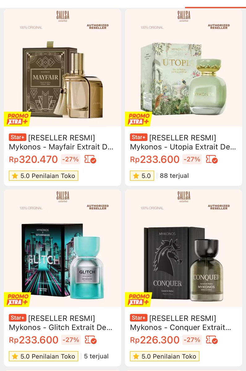 slsbilca's tweet photo. wts wtb parfum / parfume Mykonos

100ml : Mayfair,Utopia,Penthouse,Moroccan Vanilla,Royal Ispahan, Monaco Royale,Sorrento

50ml: Glitch,Conquer,Sorrento,Matcha latte,Stilettos,Baby love

15 ml: Royal ispahan, Moroccan vanilla, Dark secret, Affair

https://t.co/1hj5BWvkqM https://t.co/EVvqYgXGKG