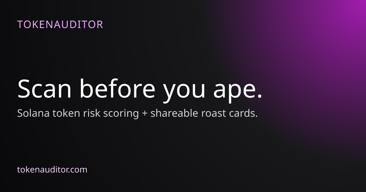 Token Auditor App tweet media