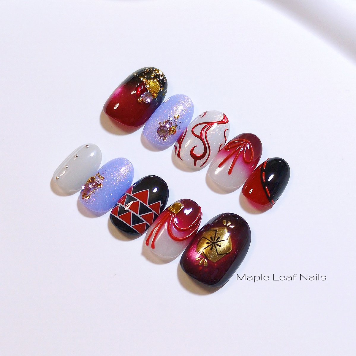 𝑴𝒂𝒑𝒍𝒆 𝑳𝒆𝒂𝒇 .ネイルチップ販売 tweet media