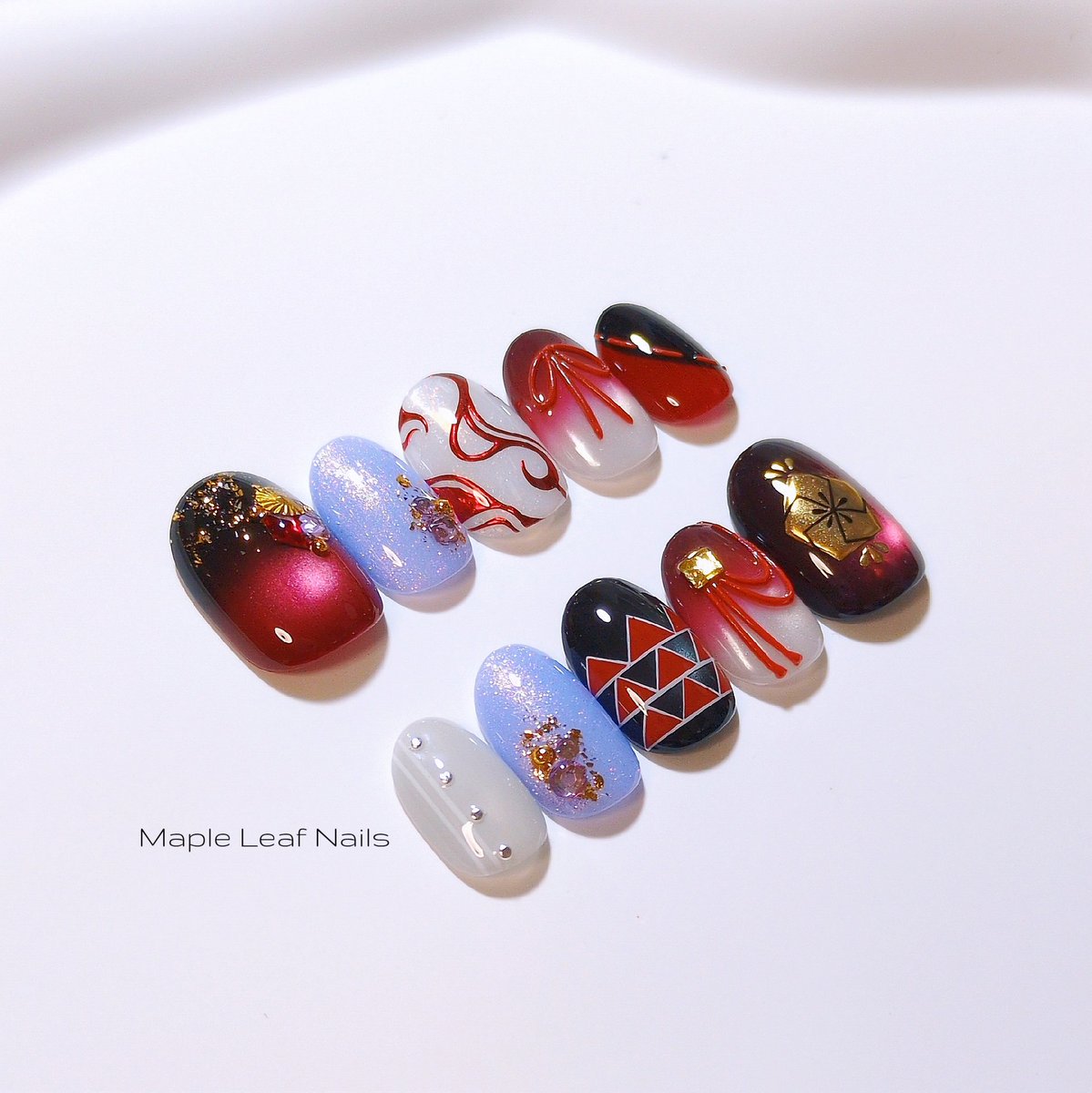 𝑴𝒂𝒑𝒍𝒆 𝑳𝒆𝒂𝒇 .ネイルチップ販売 tweet media