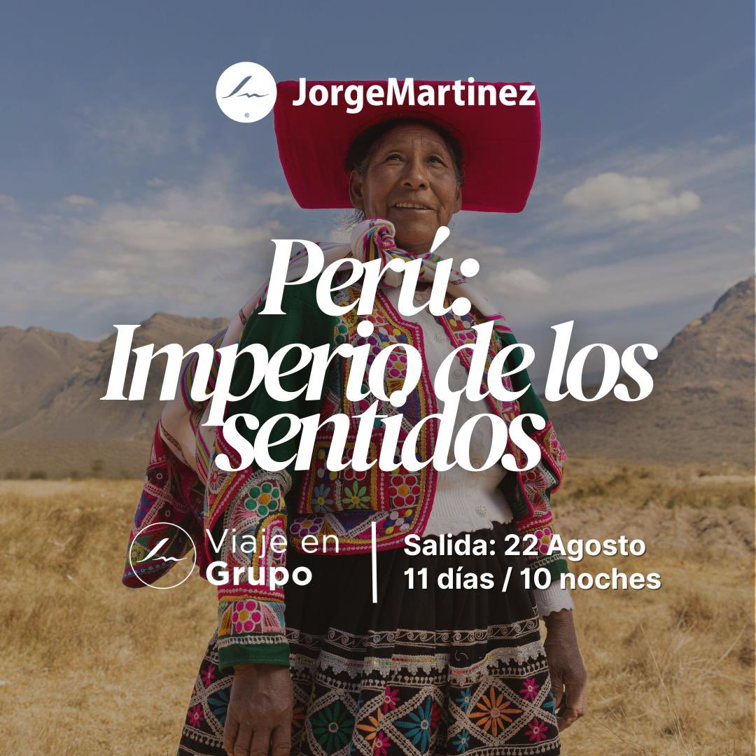 🇵🇪 Perú: Imperio de los Sentidos – Salida Grupal
22 AGO 

Lima • Valle Sagrado • Machu Picchu • Cusco • Paracas

✨ Historia milenaria
✨ Gastronomía excepcional
✨ Machu Picchu, maravilla del mundo
✨ Oasis de Huacachina &amp; Islas Ballestas

Viaje privado acompañado | Cupos