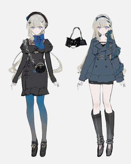 別所にのせてたキャラクターデザインのラフ