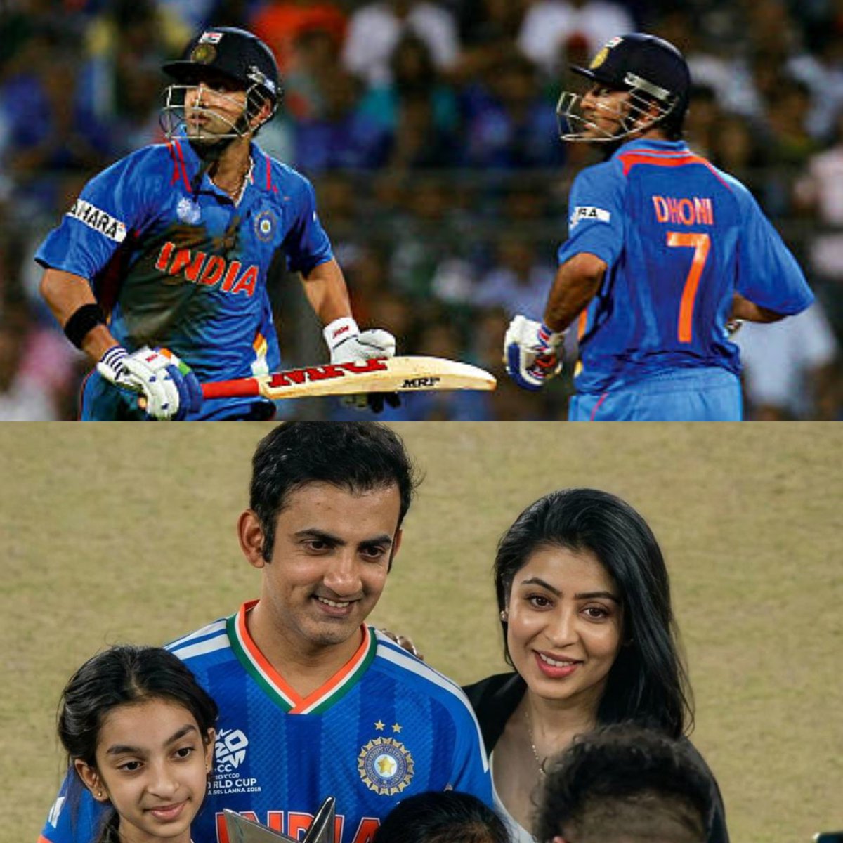 🚨🗣️Dhoni on Gautam Gambhir:

"Coach Sahab, smile looks great on u, intensity with smile is a killer combo."