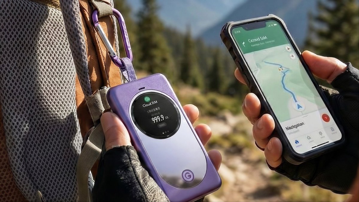 This pocket-sized mobile hotspot is made for travellers.

Combines 5G, Wi-Fi 6 sharing, and satellite backup in one device. Connects to in-flight Wi-Fi as well. 

Has a 4850mAh battery and can be used as a mini power bank as well. 

Works in more than 90 countries using CloudSIM